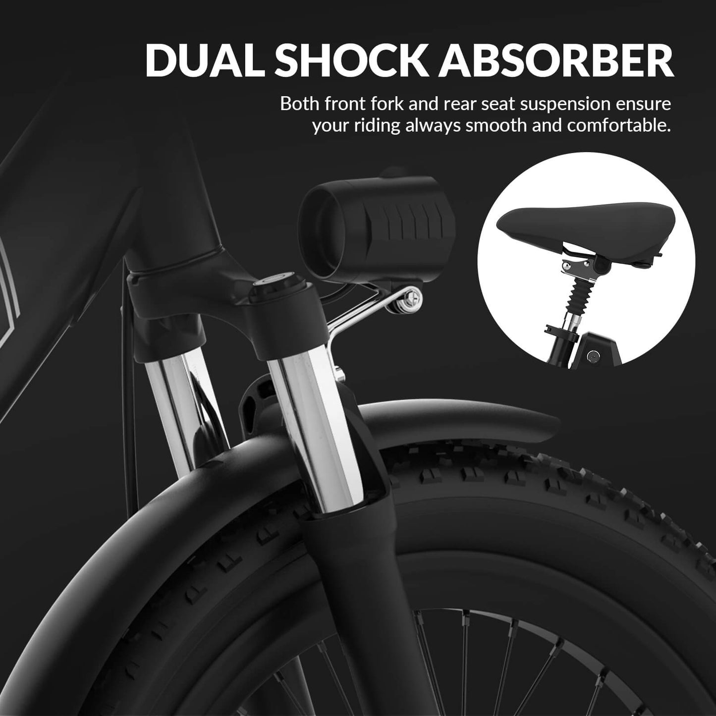 5TH WHEEL W11B-W 20" Fat Tire Electric Bike, 500W Foldable Adult E-bike with 48V 15.6Ah Removable Battery, Electric Bicycle with 7 Speed, UL2849, White