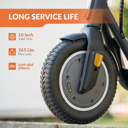 5TH WHEEL W16S 300W Electric Scooter with Turn Signal, 8.5” Solid Tires, 18mph & 12Miles Range, Folding Commuting E-Scooter for Adults with APP Control