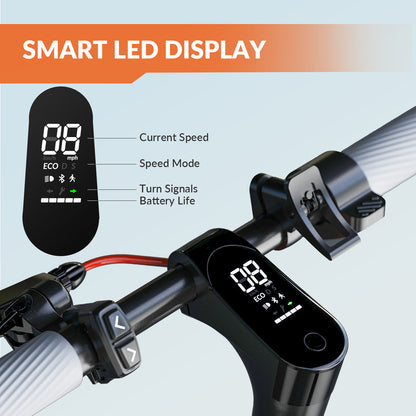 5TH WHEEL W16S 300W Electric Scooter with Turn Signal, 8.5” Solid Tires, 18mph & 12Miles Range, Folding Commuting E-Scooter for Adults with APP Control