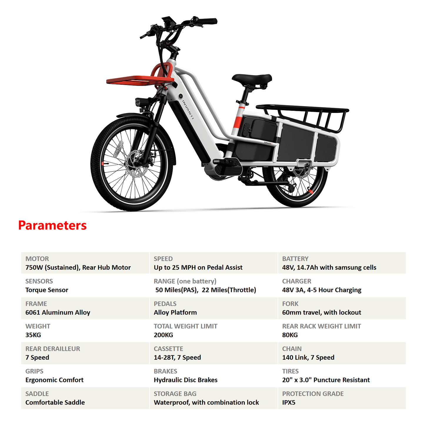 INVANTI Tornado Family Cargo Ebike