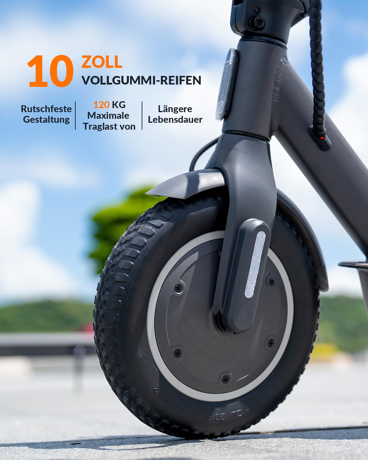 E Scooter mit Straßenzulassung,10 Zoll E Roller, Max 32km/40km Reichweite 20km/h, Elektro Scooter bis 120kg, Blinker, APP-Verbindung, Vierfache Stoßdämpfung, Duales Bremssystem E Roller für Erwachsene