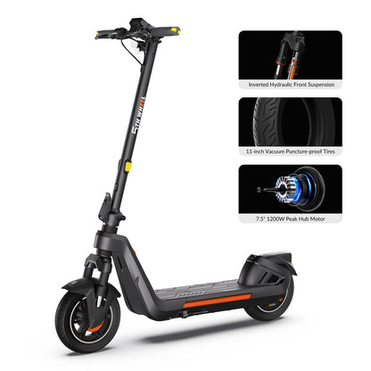 5TH WHEEL G11Pro 1200W Peak Motor Electric Scooter for Adult, 11” Vacuum Tires, 46.8V 20mph & 40 Miles Range E Scooter with Turn Signal & App Control