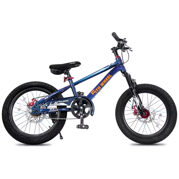5TH WHEEL KB10-18 Kids Bike for Ages 6-9 Years, 18-Inch Tires, Adjustable Seat and Handlebar, Blue
