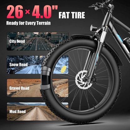 5TH WHEEL RAVENX 500W Fat Tire Electric Bike