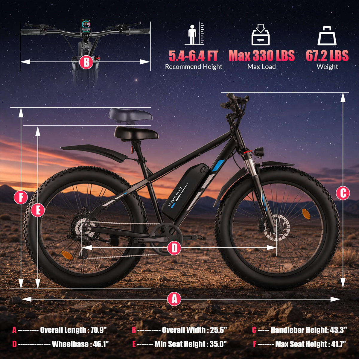 5TH WHEEL RAVENX 500W Fat Tire Electric Bike