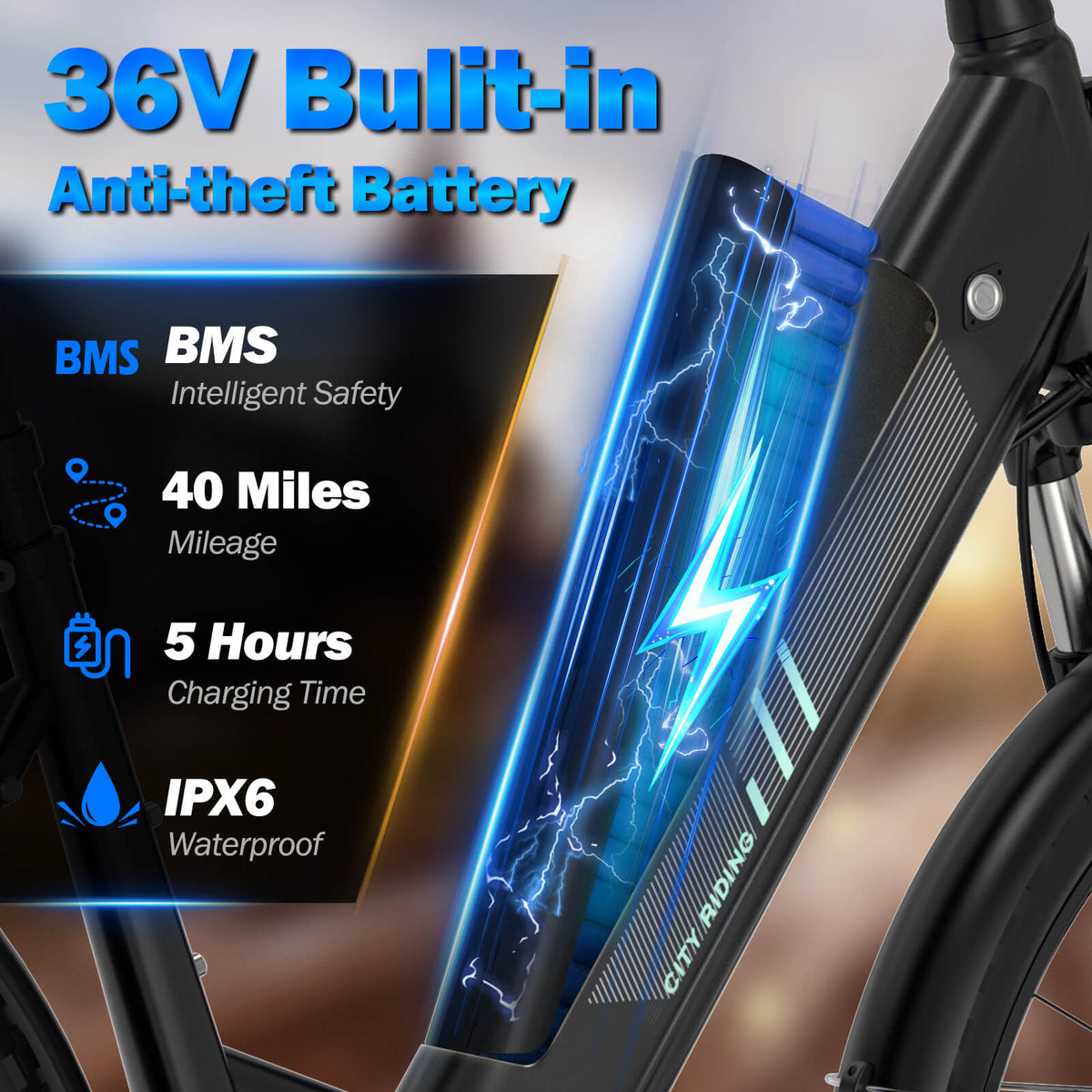 5TH WHEEL ROVERX 350W Utility Commuter Electric Bike