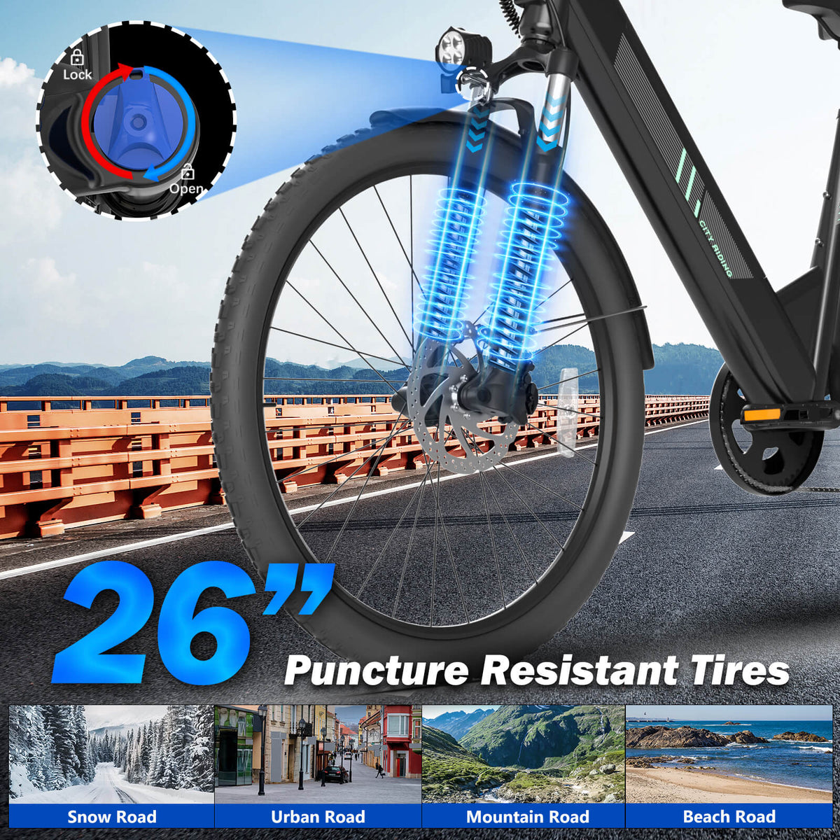 5TH WHEEL ROVERX 350W Utility Commuter Electric Bike