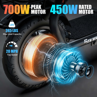5TH WHEEL T20PRO 700W Peak Seated Electric Scooter