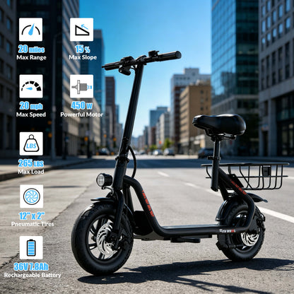 5TH WHEEL T20PRO 700W Peak Seated Electric Scooter