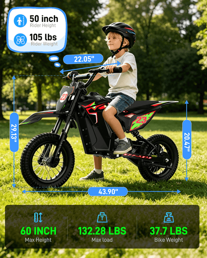 5TH WHEEL TERRAX KIDS ELECTRIC DIRT BIKE