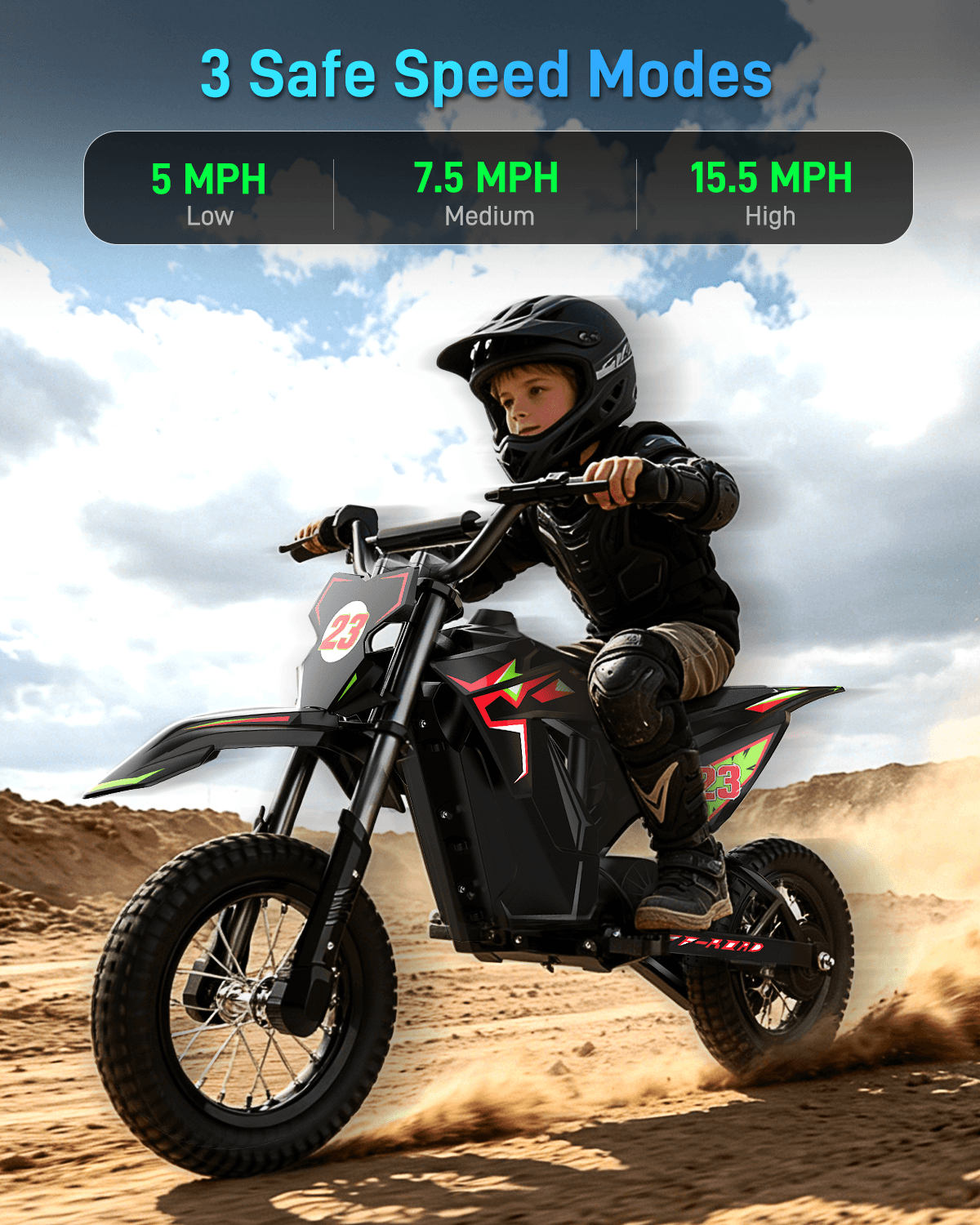 5TH WHEEL TERRAX KIDS ELECTRIC DIRT BIKE