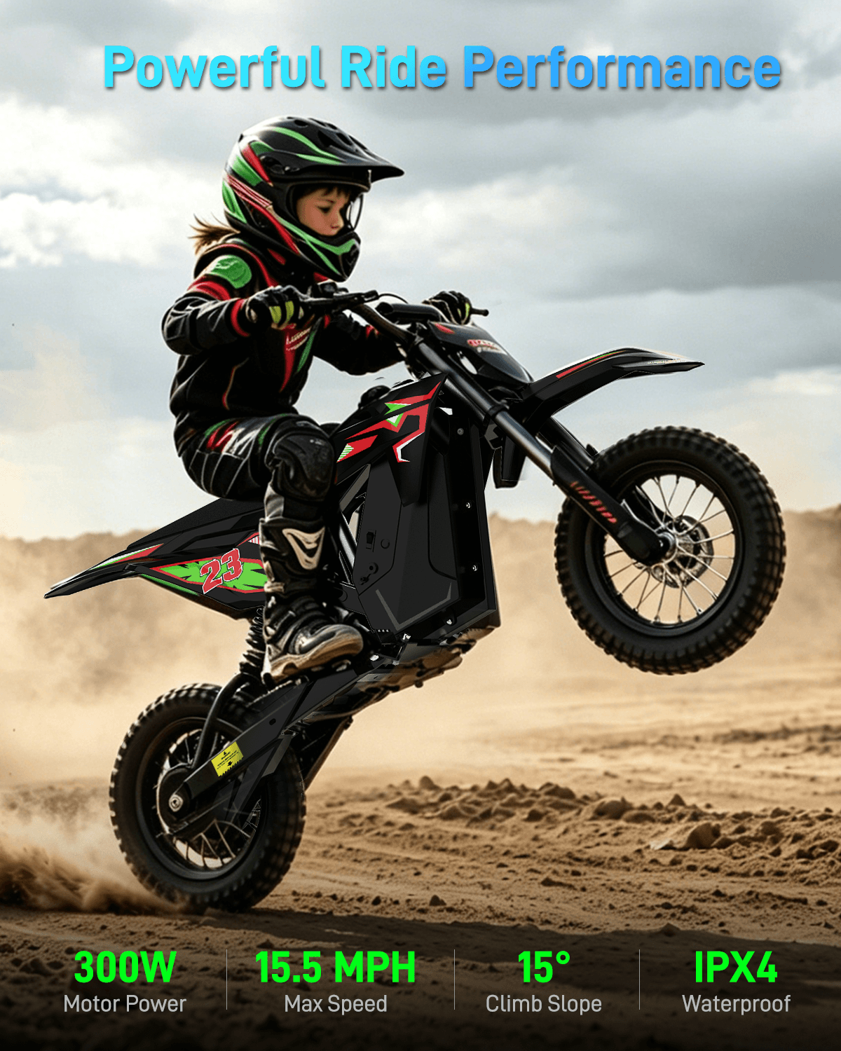 5TH WHEEL TERRAX KIDS ELECTRIC DIRT BIKE