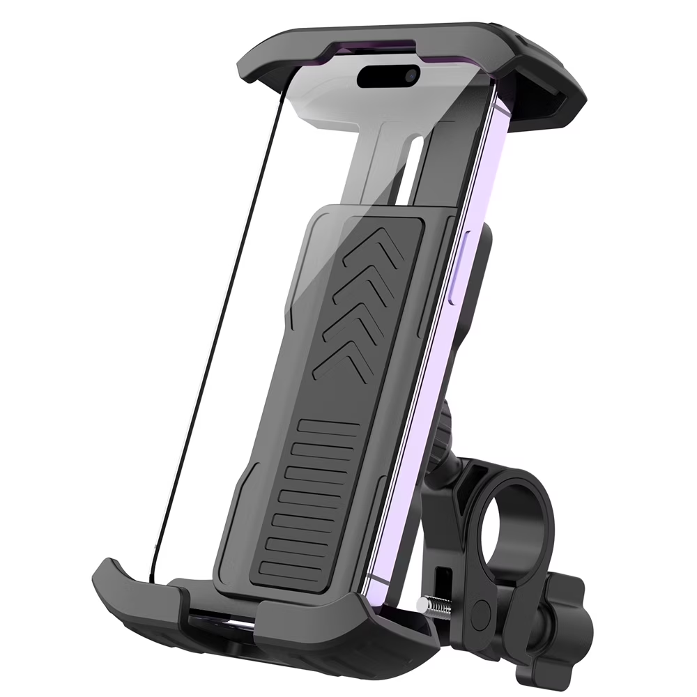 5TH WHEEL Bike Cell Phone Mount Holder, Electric Scooter Phone Holder, Phone Holder for Bike with Dual Vibration Dampener, Bike Phone Mount, Motorcycle Phone Holder