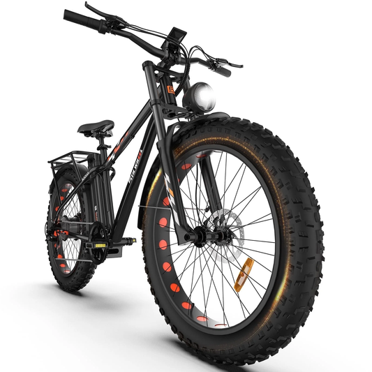 5TH WHEEL W29B 26" x 4" Fat Tire Electric Bike, 750W Motor Adult Ebike with 48V 15Ah Removable Battery, Electric Mountain Bicycle with 7 Speed, UL2849
